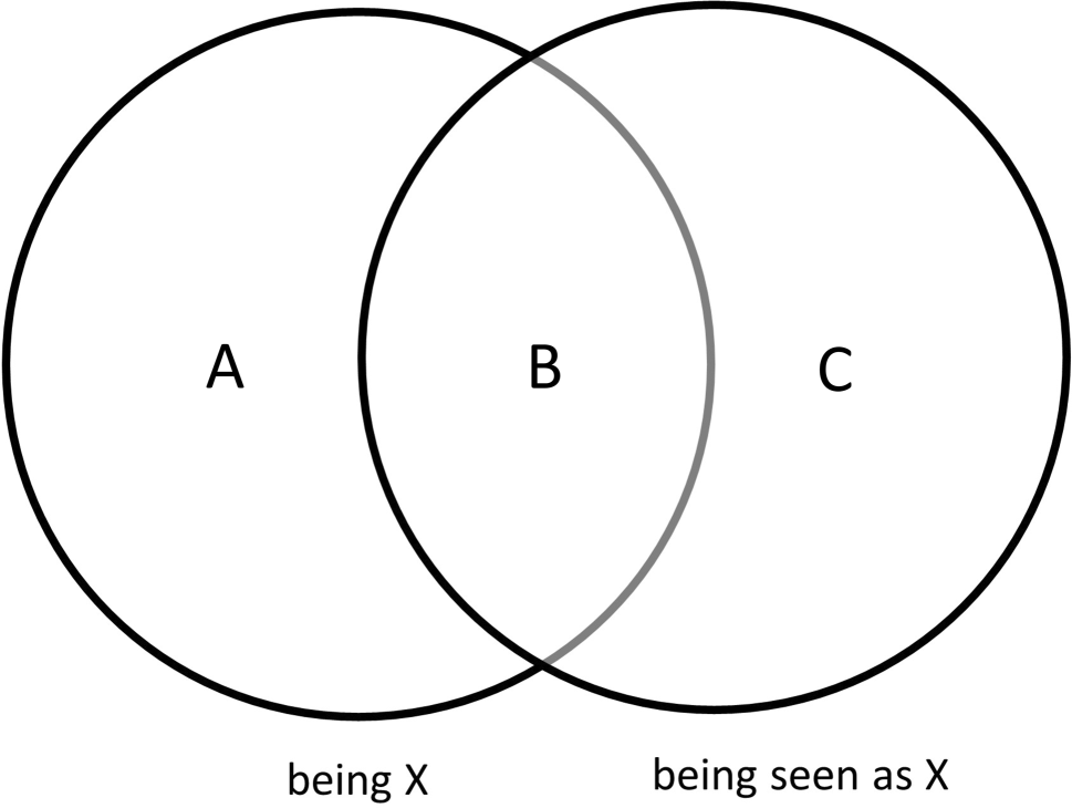 Venn diagram depicting what we can and cannot observe about students